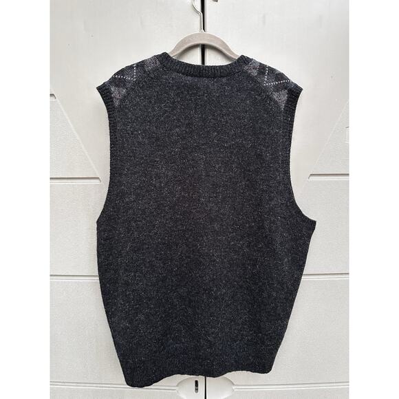 Ralph Lauren Charcoal Wool Argyle Pullover V-Neck Vest Sz XL $298 Preppy Heritag - Picture 13 of 14